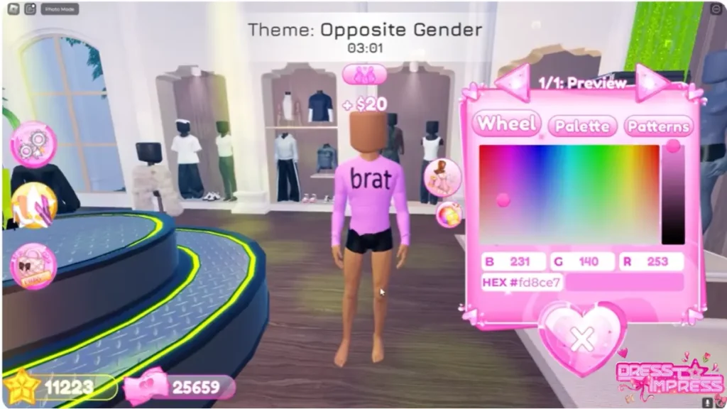 Opposite gender dress to impress